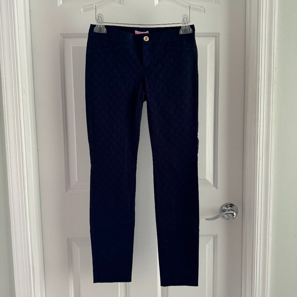 NWT Lilly Pulitzer Kelly Skinny Ankle Pants, Midnight Navy, Size 00